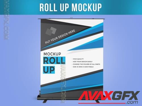 Roll Up Banner Mockup Front View 544579212 [Adobestock]