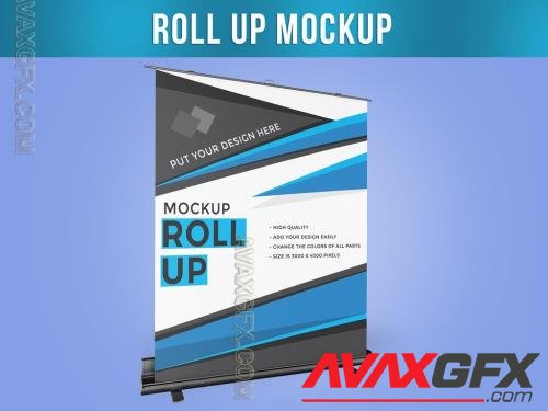 Roll Up Banner Mockup Half Side 544579205 [Adobestock]