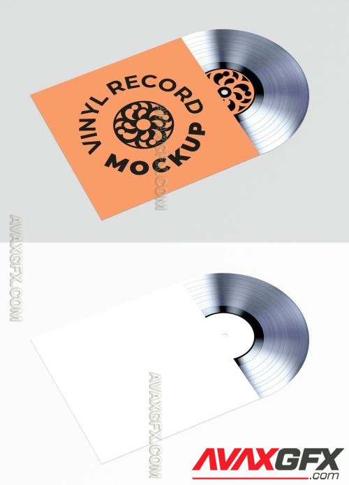 Vinyl Record with Cover Upper View Mockup 544565109 [Adobestock]
