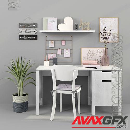 Writing Table and Decor For a Nursery 15 - 3d model