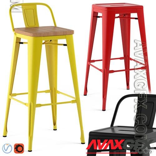 Tolix stools - 3d model