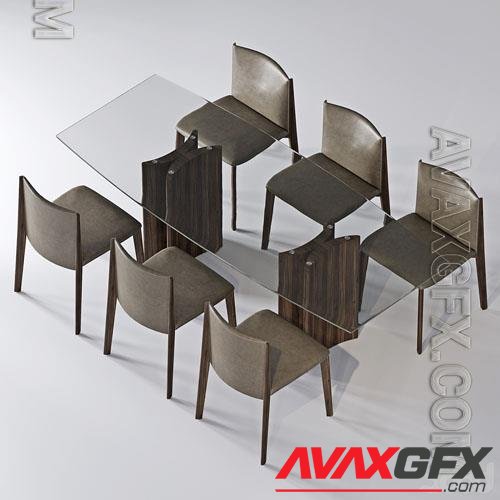 Porada Dining Set v4 - 3d model