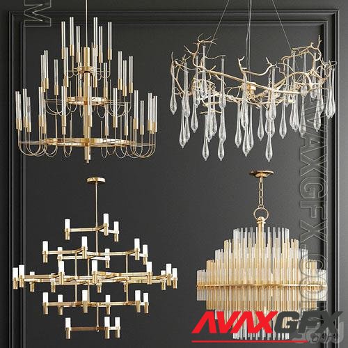 Four Exclusive Chandelier Collection 54 - 3d model