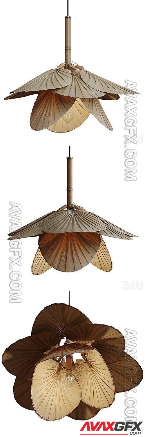Dry leaf chandelier - 3d model
