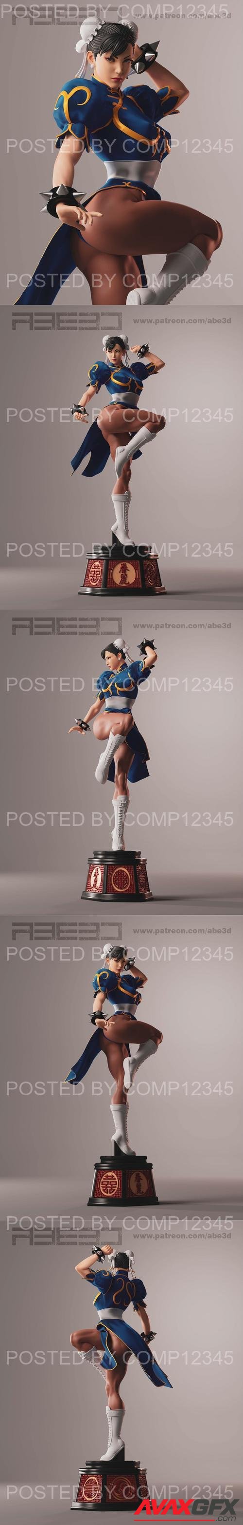 Abe3D - Chun-Li Classic 3D Print