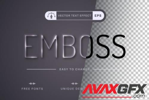 Emboss - Editable Text Effect - 16489835