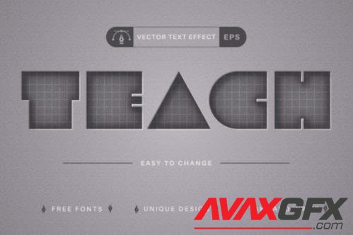 Teach - Editable Text Effect - 16491227