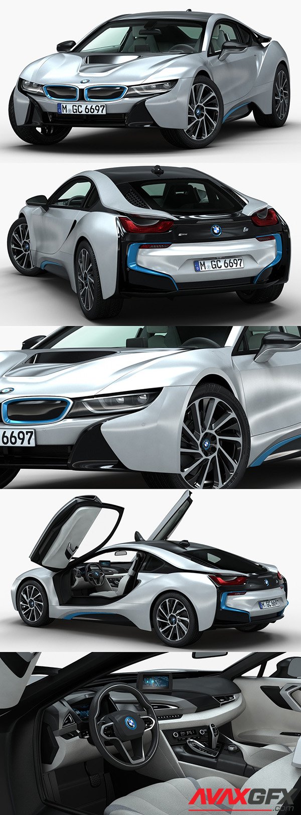 BMW i8 2015 3D Model