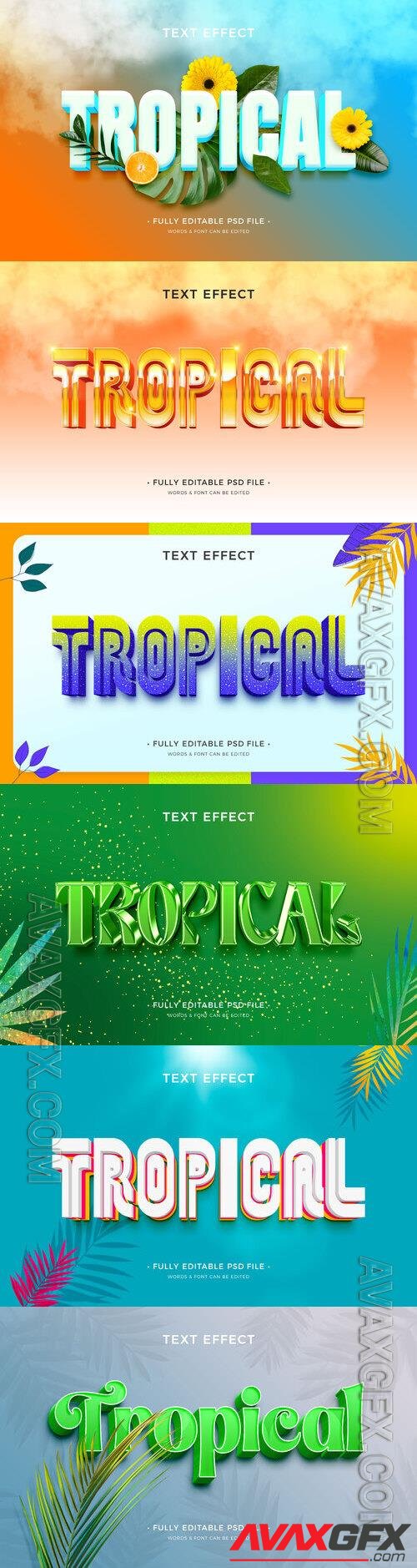 PSD tropical text effect vol 2