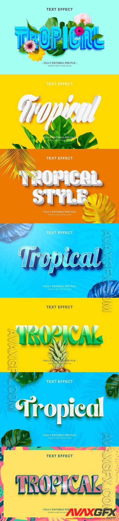 PSD tropical text effect vol 1