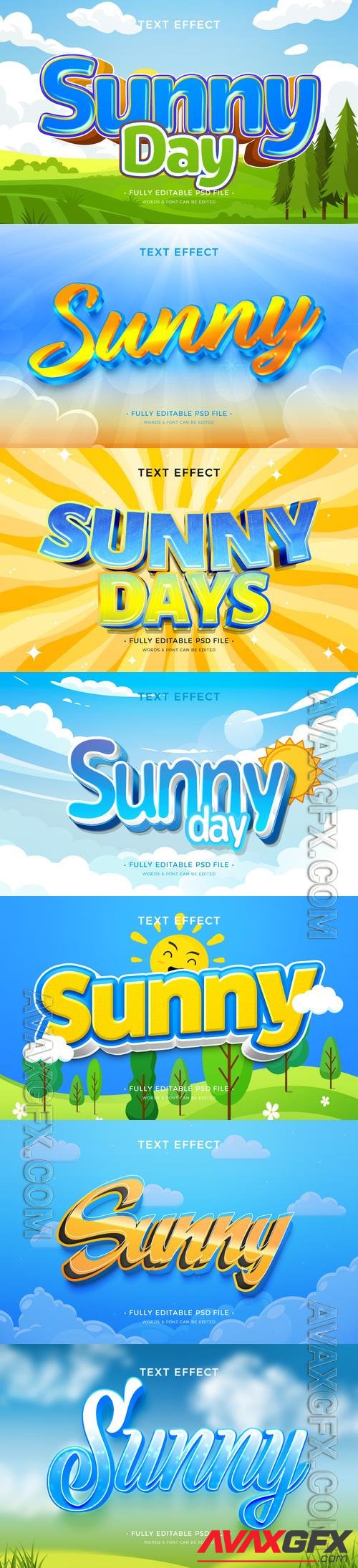 PSD sunny text effect | AVAXGFX