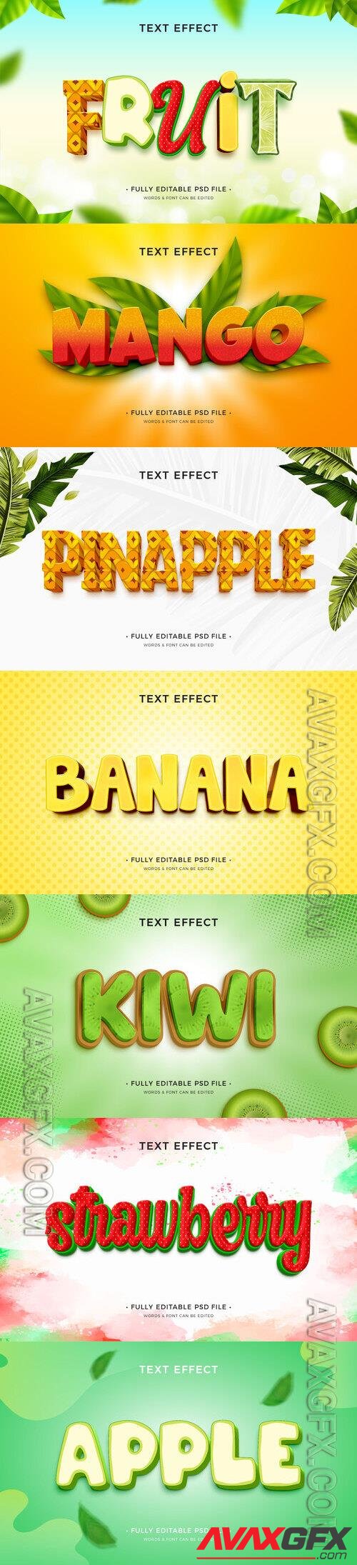 PSD fruit text effect