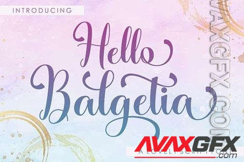 Hello Balgetia font