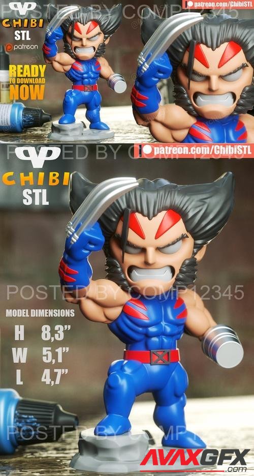 AOA Wolverine Chibi 3D Print