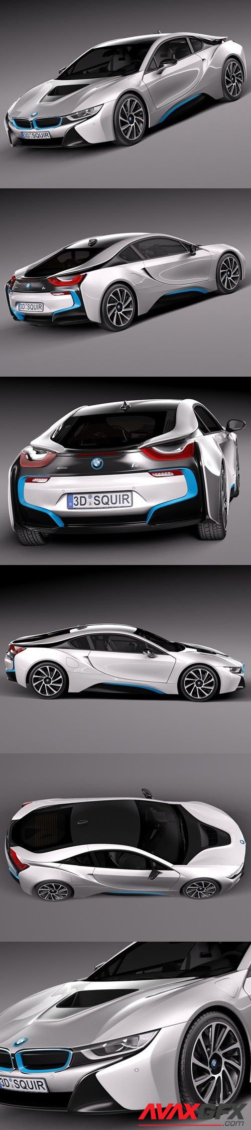 BMW i8 Coupe 2015 3D Model