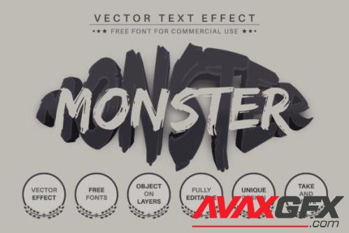 Monster - Editable Text Effect - 16508089