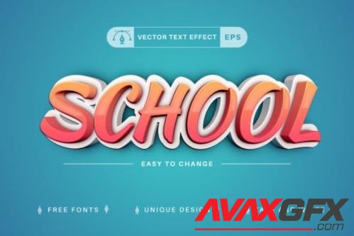 School - Editable Text Effect - 16518585