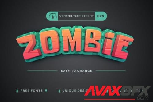 3D Zombie - Editable Text Effect - 16518792