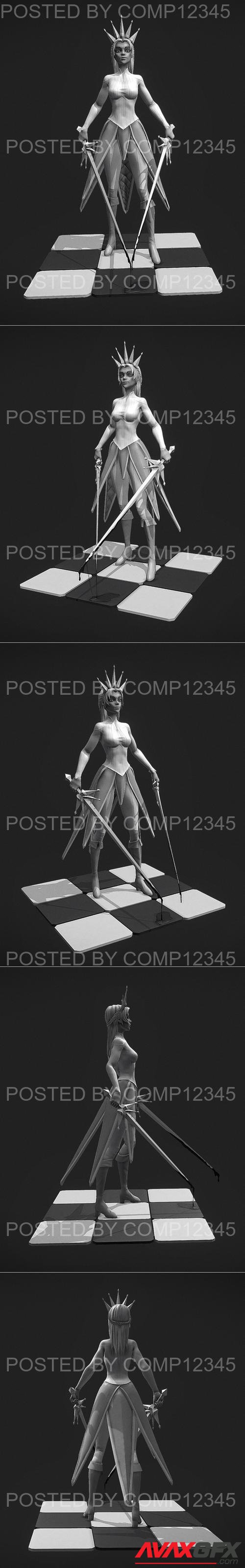 Chess Queen Sculpt 3D Print