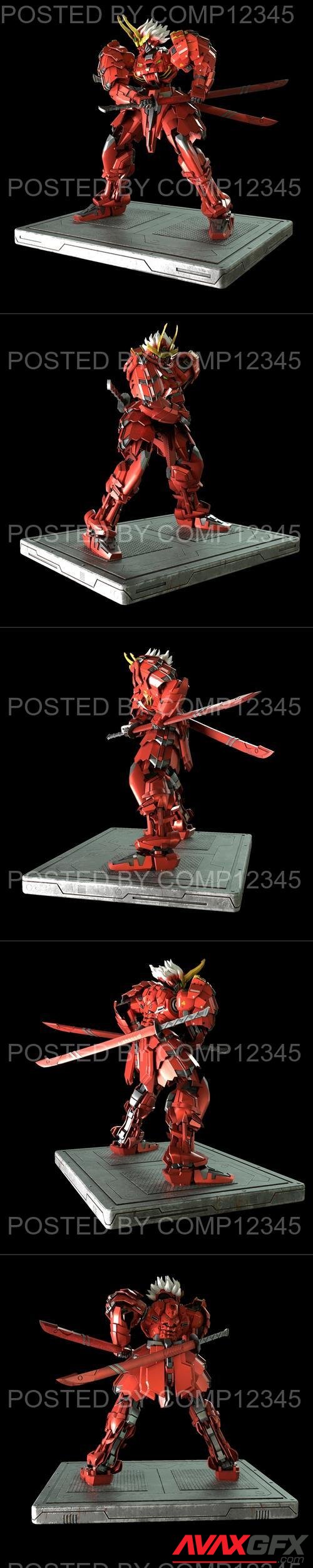 Shingen Takeda Gundam Statue 3D Print