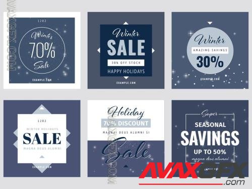 Winter Holiday Fashion Sale Social Media Post Layout Set 223736992 [Adobestock]