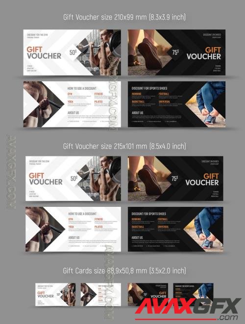 Gift Voucher Layouts with 3 Sizes in 2 Color Palettes 181676777 [Adobestock]