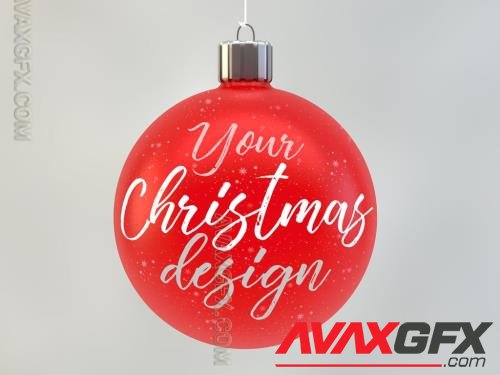 Red Christmas Ball Ornament Mockup 180520871 [Adobestock]