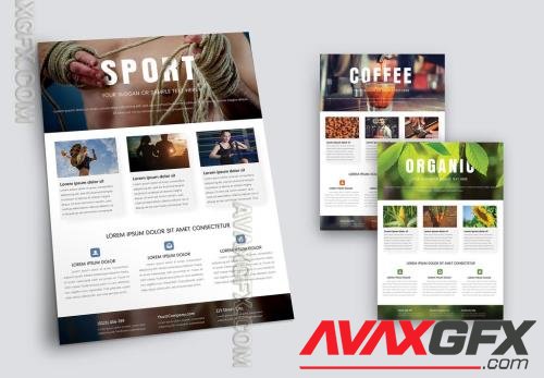 Fitness and Nutrition Flyer Layout Set 2 157568920 [Adobestock]