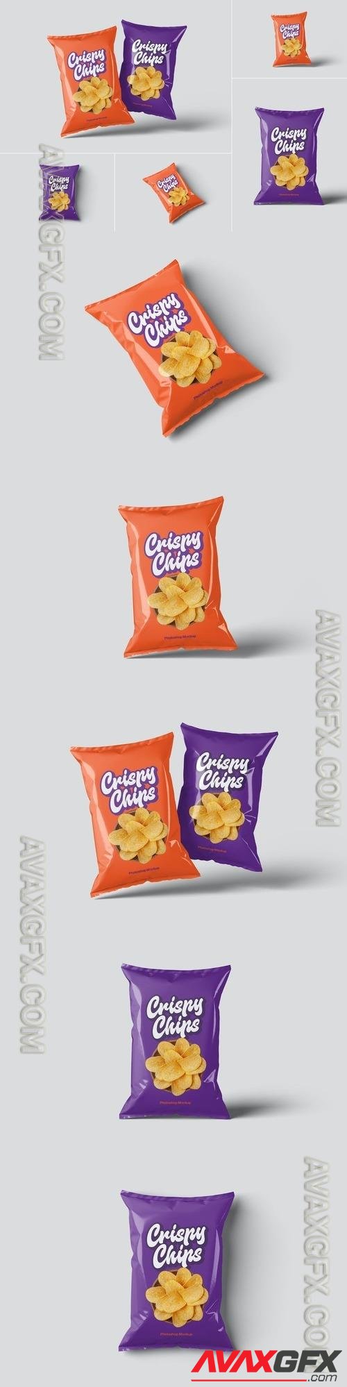 Chips Bag Packaging Mockups P7NAWD9