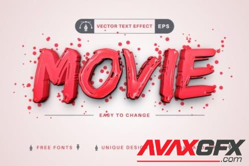Blood Movie - Editable Text Effect - 16526199