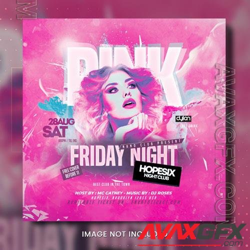 PSD drink night club event flyer