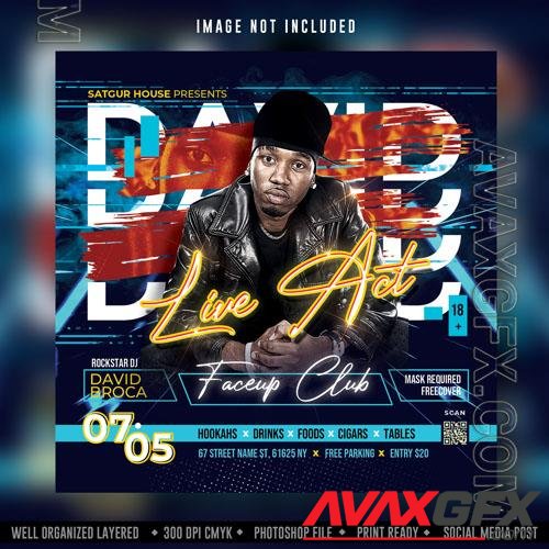 PSD artist concert flyer dj flyer template