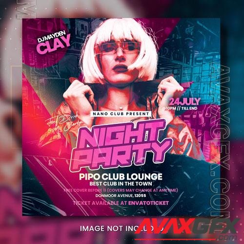 Night club flyer psd vol 2