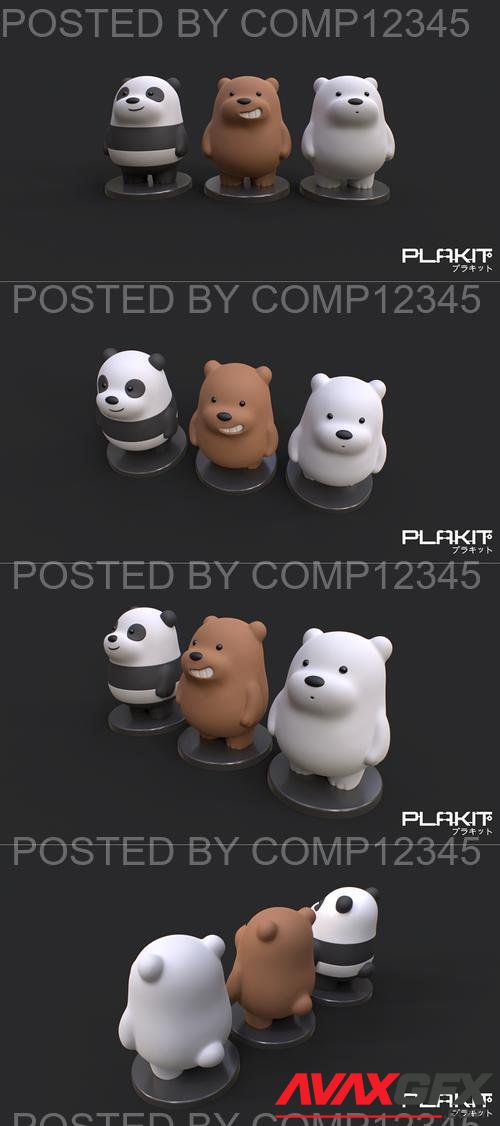 We Bare Bears 3D Print