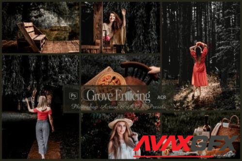 12 Grove Enticing Photoshop Actions And ACR Presets, Green  - 2584228