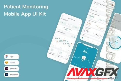 Patient Monitoring Mobile App UI Kit