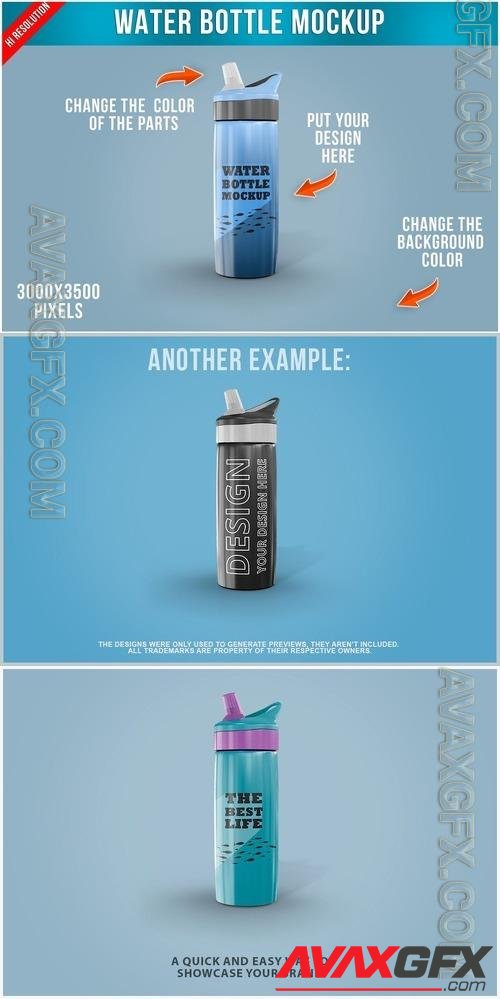 Water Bottle Mockup