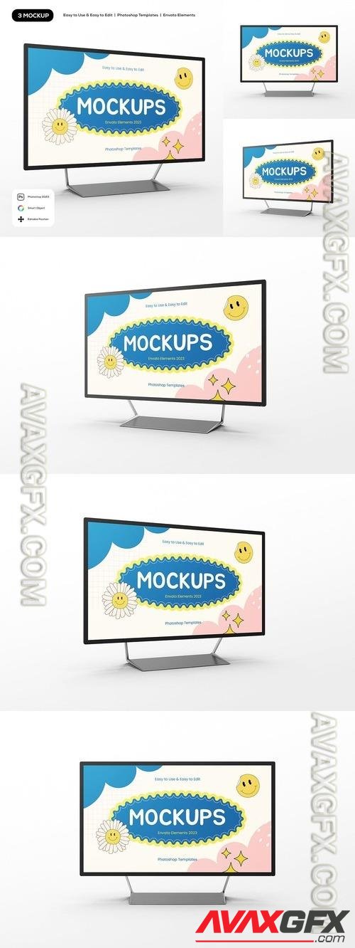 HD Wide Display Screen Mockup