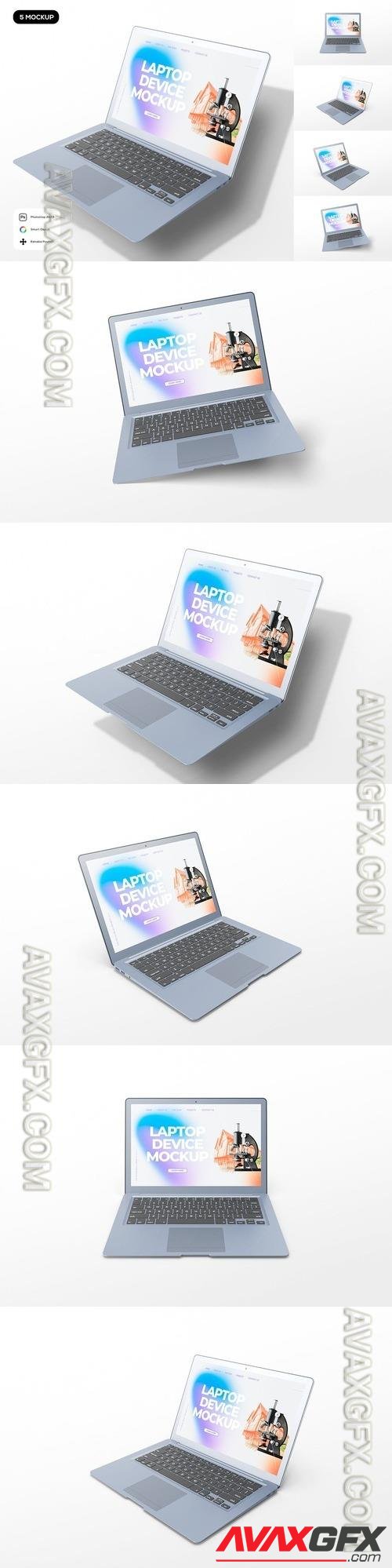 Blue Generic Laptop Mockup
