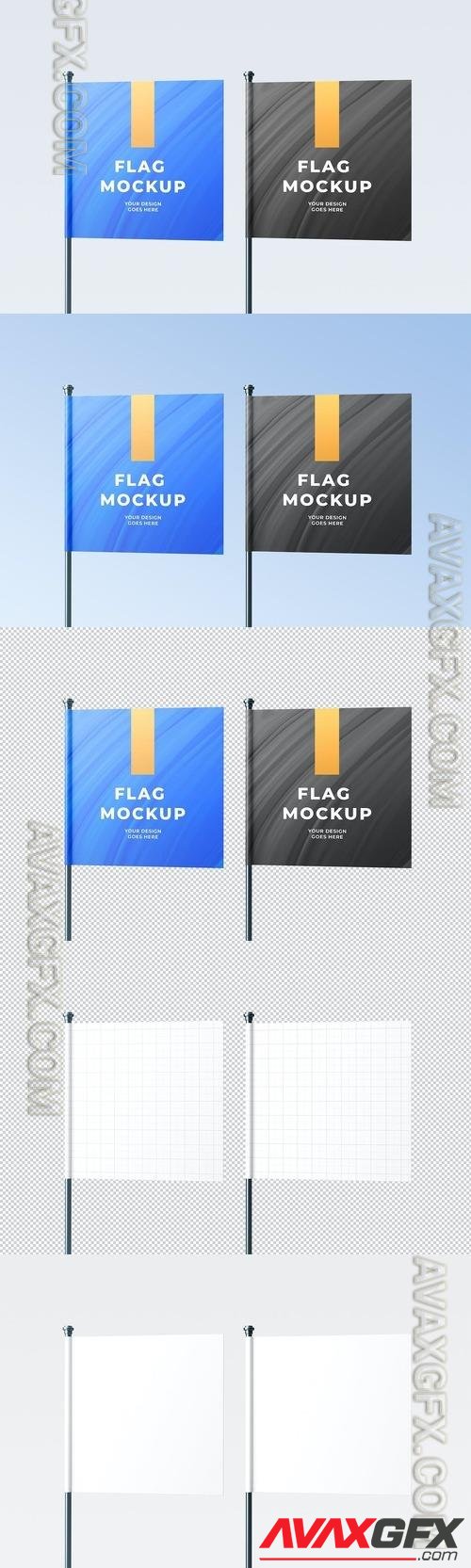 Square Flag Mockup