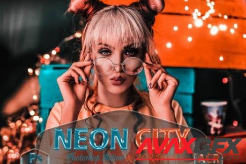 12 Neon City Photoshop Actions And ACR Presets, Cinematic  - 2584216