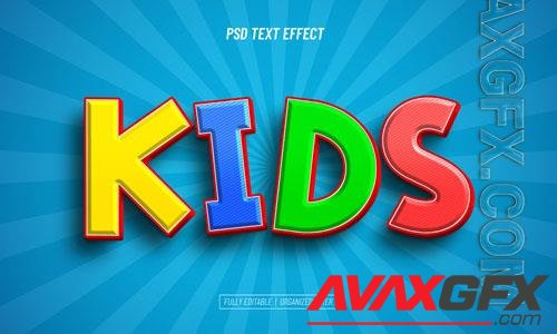 PSD kids editable text effect