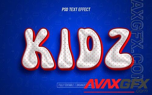 PSD children day kids editable text effect