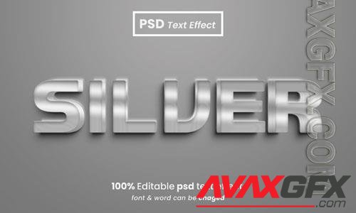 PSD gray background with the word silver in the middle