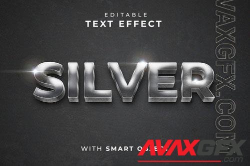 PSD black background with silver text effect