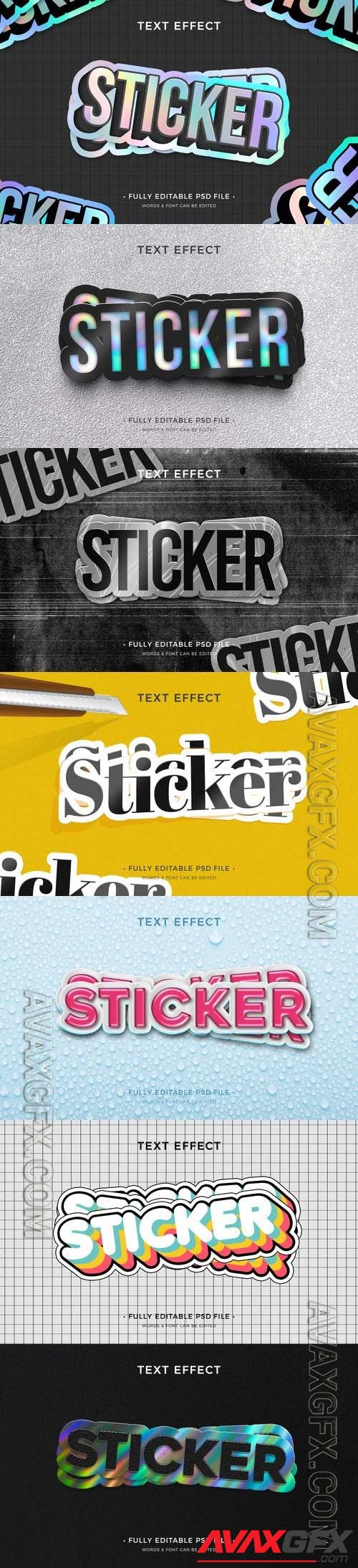 PSD sticker text effect