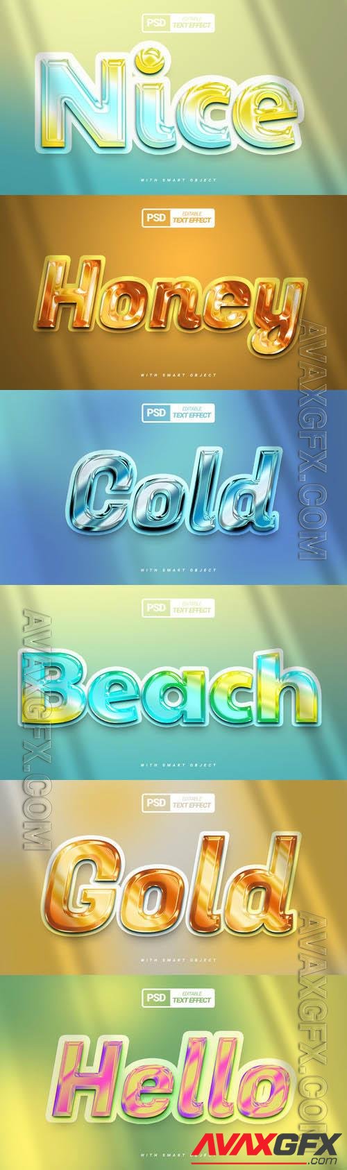 Psd style text effect editable set vol 448