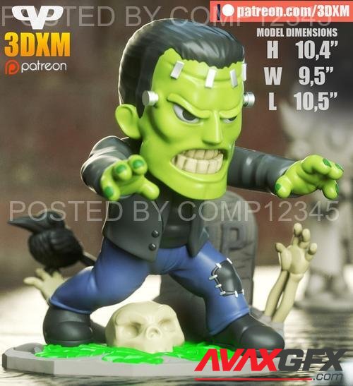 3DXM - Frankenstein Chibi 3D Print