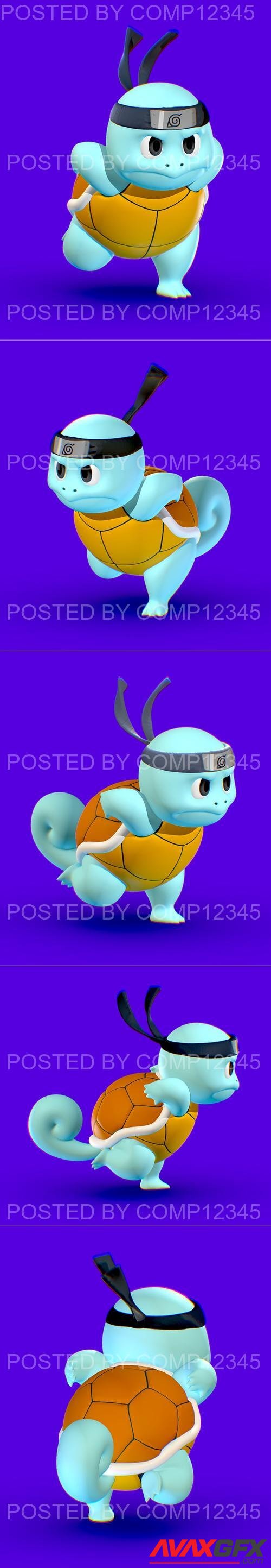 Ninja Squirtle - Naruto Collection 3D Print