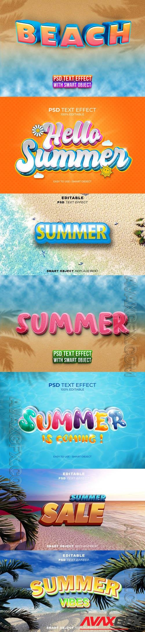 Psd style text effect editable set vol 457